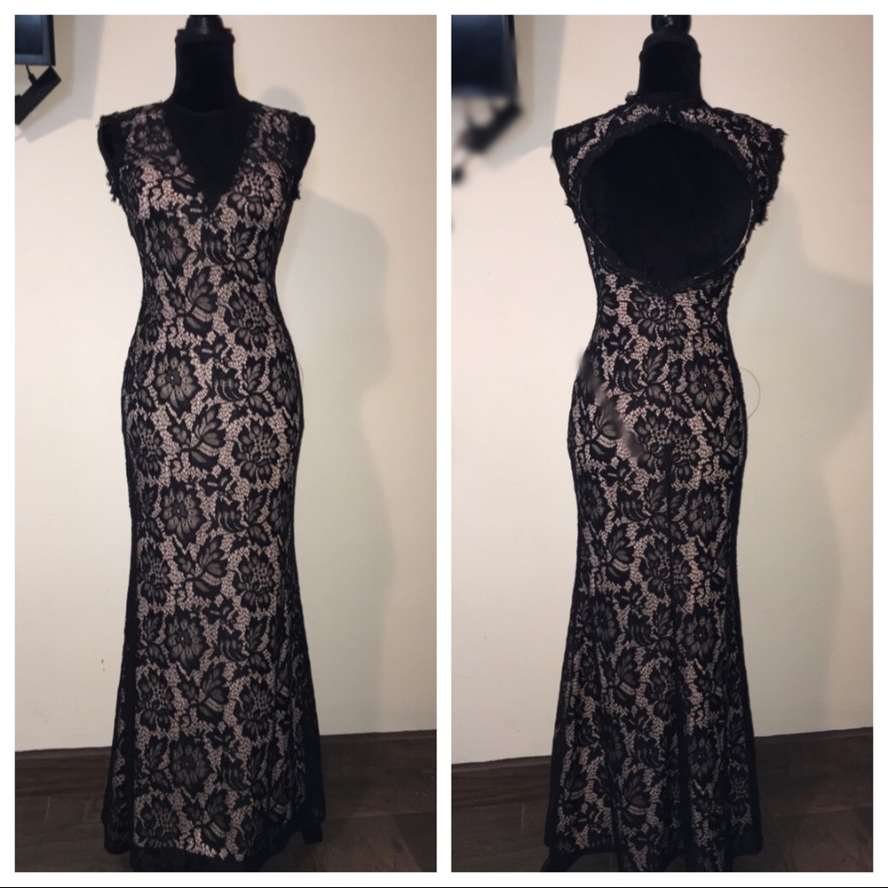 Black Lace Gown